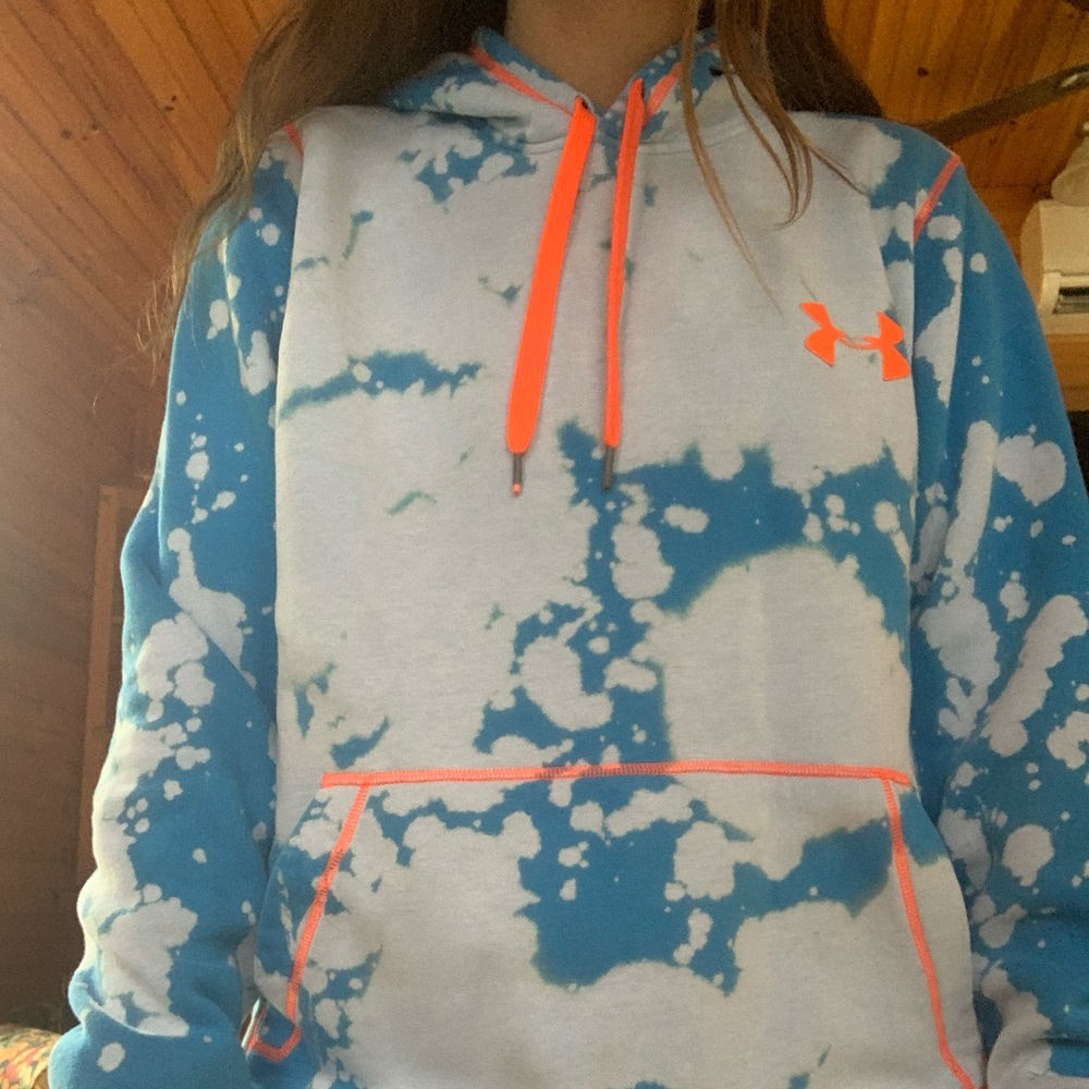 Under armor Bleach dyed  hoodie